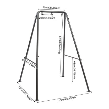 Hängesessel Gestell aus Metall – A-Frame Ständer mit 3 Aufhängepunkten für Indoor & Outdoor