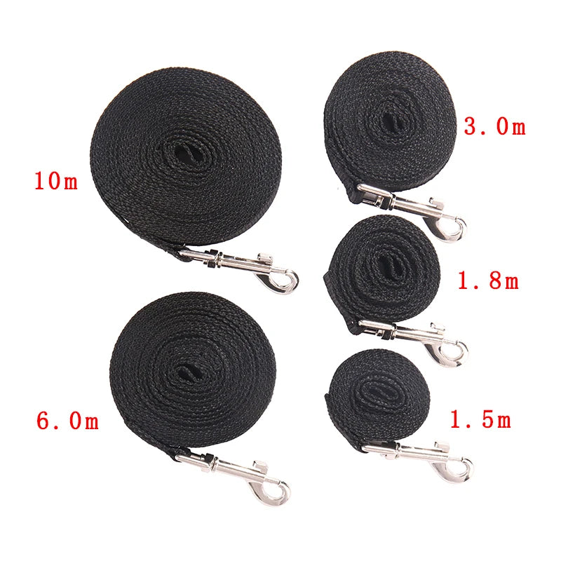 Nylon-Trainingsleine für Hunde – 10 m / 15 m / 20 m / 30 m / 50 m Hundeleine für kleine & große Hunde, Welpen, Outdoor-Spaziergänge
