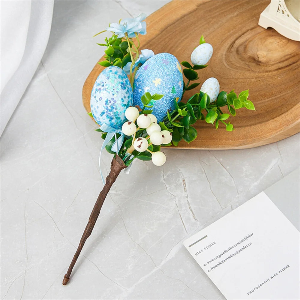 Osterzweige mit Eiern – DIY Dekobaum mit künstlichen Blumen für Zuhause, Büro und Garten
