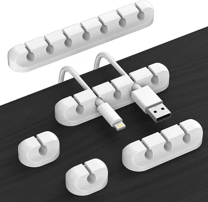 Silikon-Kabelclips von VIKEFON – Selbstklebender Kabelhalter für USB-Kabel, Maus, Tastatur & Headset
