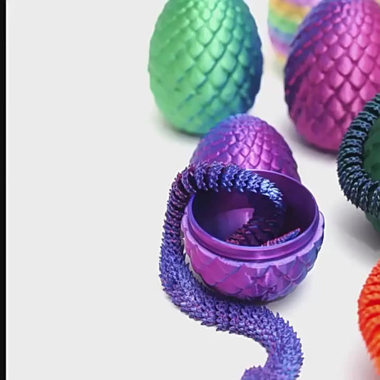 3D-Druck Schlangen- und Drachenei – Gelenkige Dekoration für Ostern und Desktop