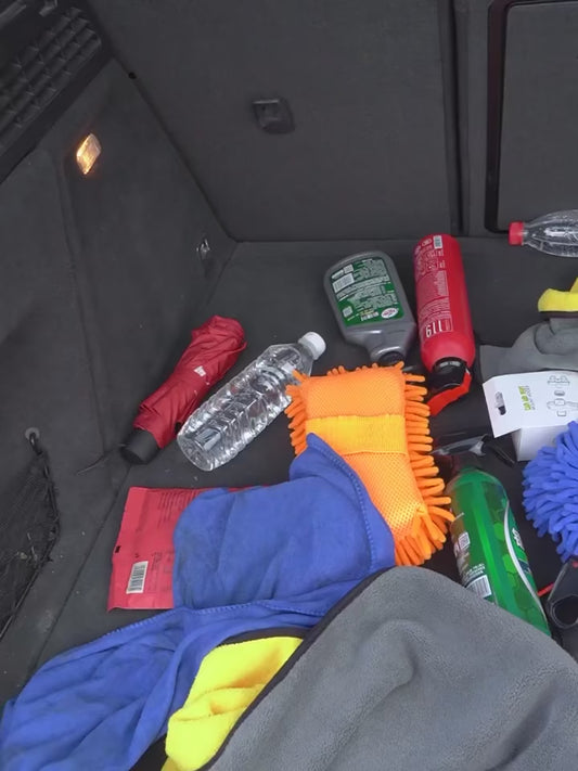 Kofferraum Netz Organizer – Elastische Auto Aufbewahrungstasche mit Klett, universell einsetzbar